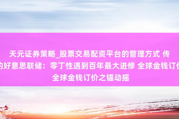 天元证券策略_股票交易配资平台的管理方式 传票风暴下的好意思联储：零丁性遇到百年最大进修 全球金钱订价之锚动摇