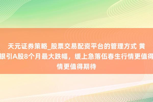 天元证券策略_股票交易配资平台的管理方式 黄金白银引A股8个月最大跌幅，缓上急落伍春生行情更值得期待