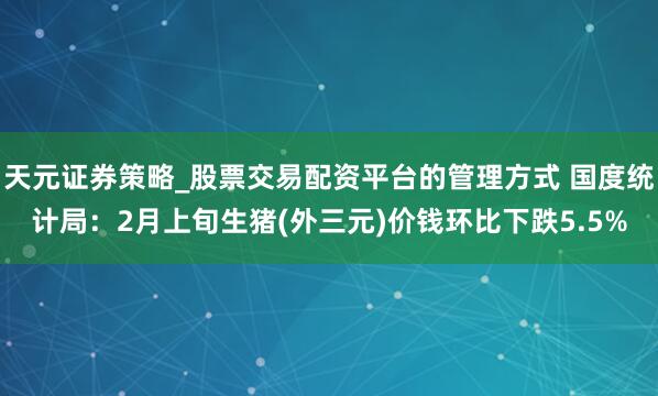 天元证券策略_股票交易配资平台的管理方式 国度统计局：2月上旬生猪(外三元)价钱环比下跌5.5%