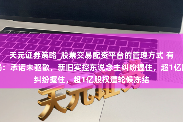 天元证券策略_股票交易配资平台的管理方式 有棵树重整未了局：承诺未驱散，新旧实控东说念主纠纷握住，超1亿股权遭轮候冻结